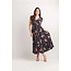 Papillon Navy Floral Short Sleeve Button Front Dress