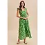 Cotton Floral Maxi Dress In Fern