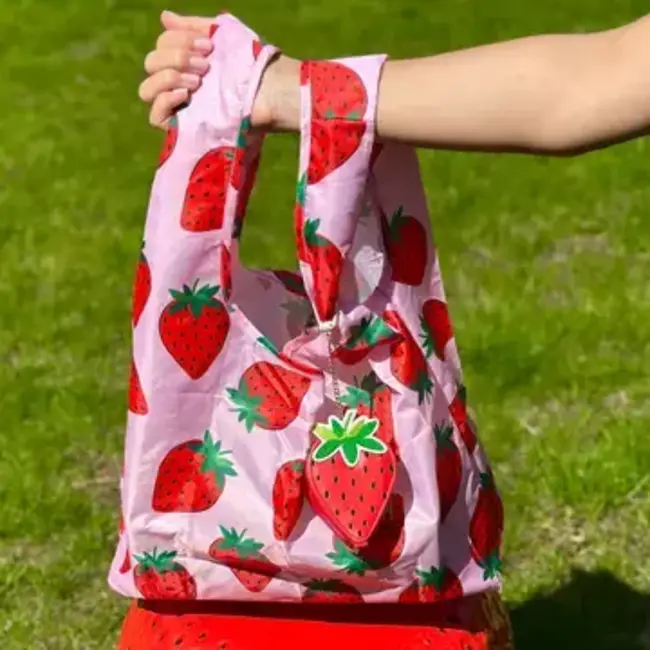 Bag Charm & Reusable Shopper Bag - Ripe Strawberry