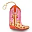 Bag Charm & Reusable Shopper Bag - Pink Cowgirl Boot