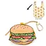 Bag Charm & Reusable Shopper Bag - Hamburger