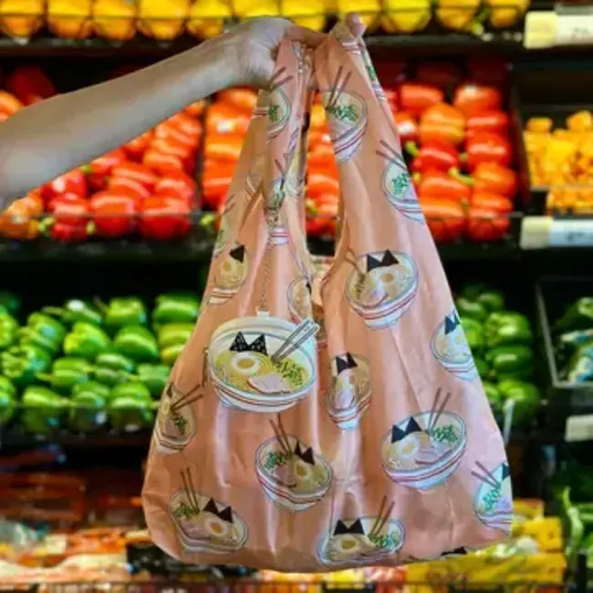 Bag Charm & Reusable Shopper Bag - Ramen Noodles