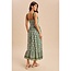 Sleeveless Border Print Maxi Dress In Bali Green