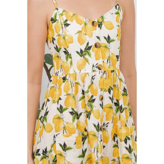 Lemon Print Cami Dress