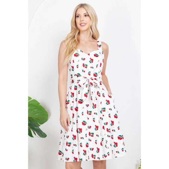 Cherry Print Retro Dress