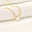Tiny Opal Heart Necklace - Gold Over Silver