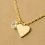Gold Dipped Heart And Stud Charm Necklace (more colours)