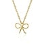 Gold Dipped Wire Ribbon Bow Pendant Necklace (more colours)