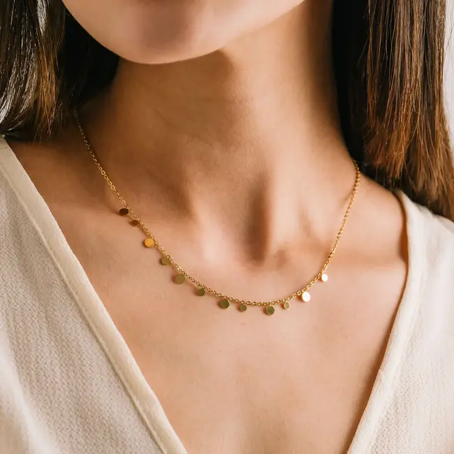 Lover’s Tempo Solar Necklace - Gold Waterproof