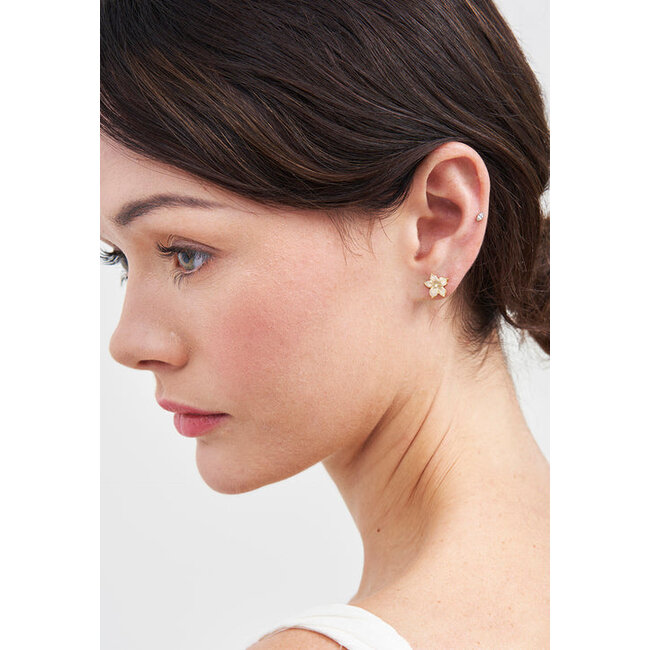 Fable England Jasmine Pearl Stud Earrings