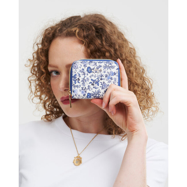 Fable England Ditsy Blue Wallet