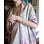 Fable England Deco Blooms Silky Lightweight Cream Scarf