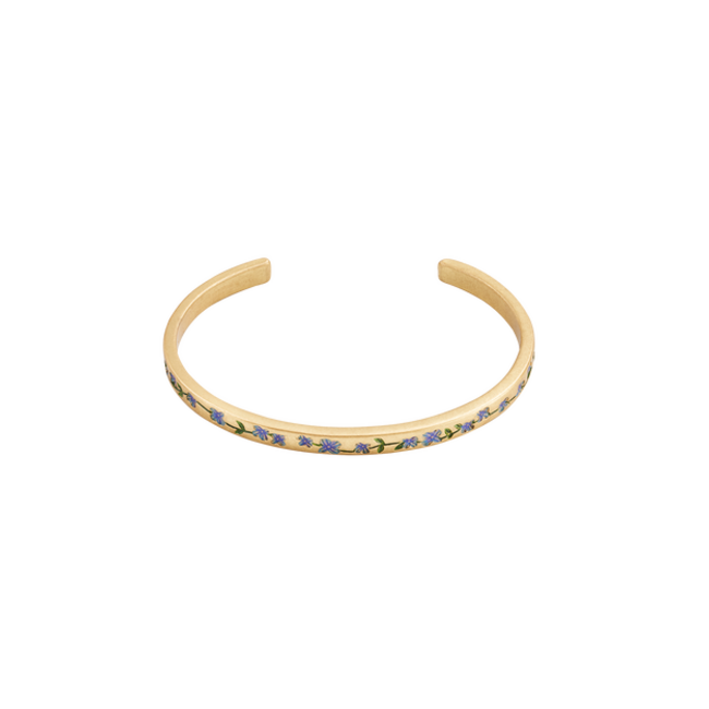 Fable England Forget Me Not Gold Bangle