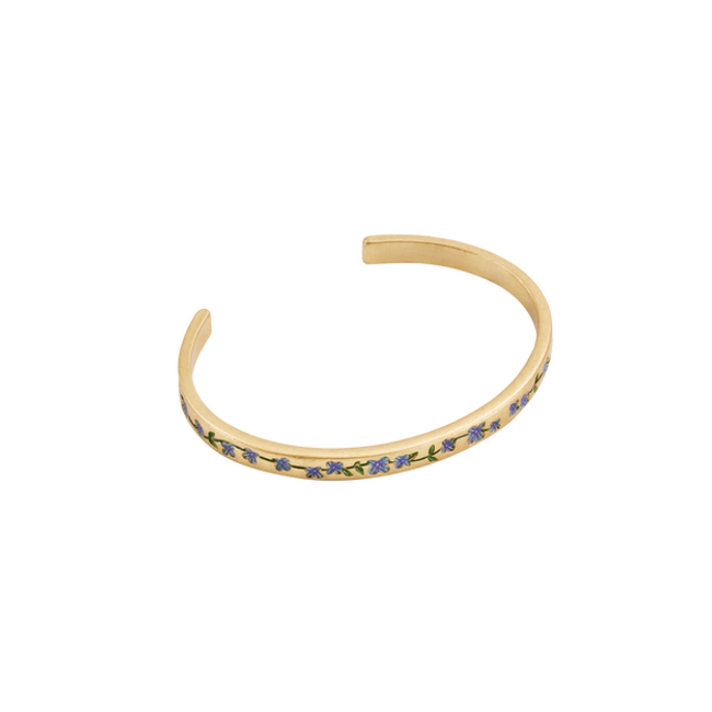 Fable England Forget Me Not Gold Bangle