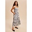 Floral Print Maxi Dress in Creme