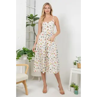 Variety Of Dog Print Cami Dress