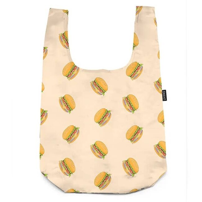 Bag Charm & Reusable Shopper Bag - Hamburger