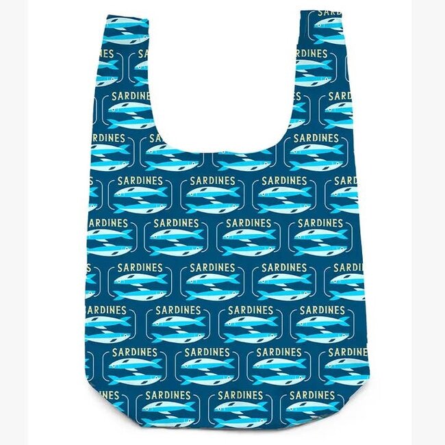Bag Charm & Reusable Shopper Bag - Canned Sardines
