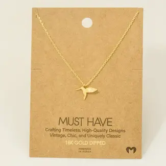 Humming Bird Pendant Necklace (more colours)