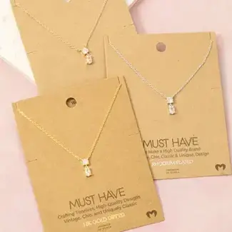Cubic Ziroconia Circle And Oval Pendant Necklace (more colours)