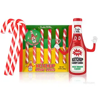 Archie McPhee Candy Canes - Ketchup - Set of 6