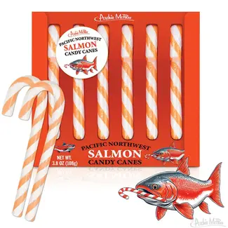 Archie McPhee Candy Canes - Salmon - Set of 6