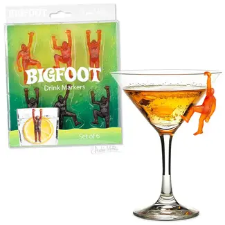 Archie McPhee Drink Marker - Bigfoot - Set of 6