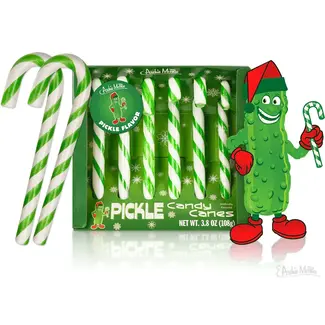 Archie McPhee Candy Canes - Pickle - Set of 6