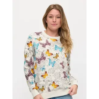 Dreamy Butterflies Print Sweatshirt