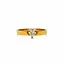 Lover’s Tempo Amor Heart CZ Ring - Gold-Waterproof