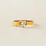 Lover’s Tempo Amor Heart CZ Ring - Gold-Waterproof