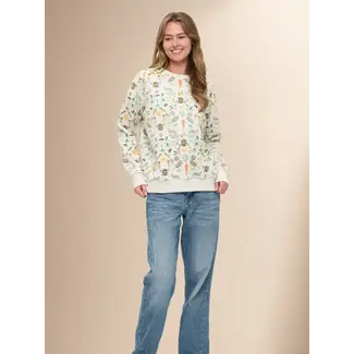 Bee Garden Print Sweatshirt