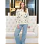 Cat & Wildflower Print Sweatshirt
