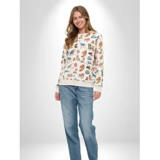 Dogs On Vacation Print Sweatshirt