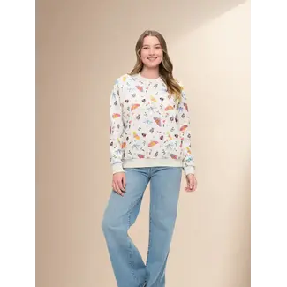 Whimsical Garden Insects Sweatshirt