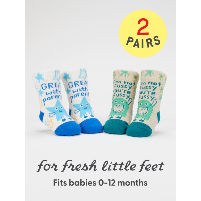 Blue Q Great with Parents/ Fussy Baby Socks