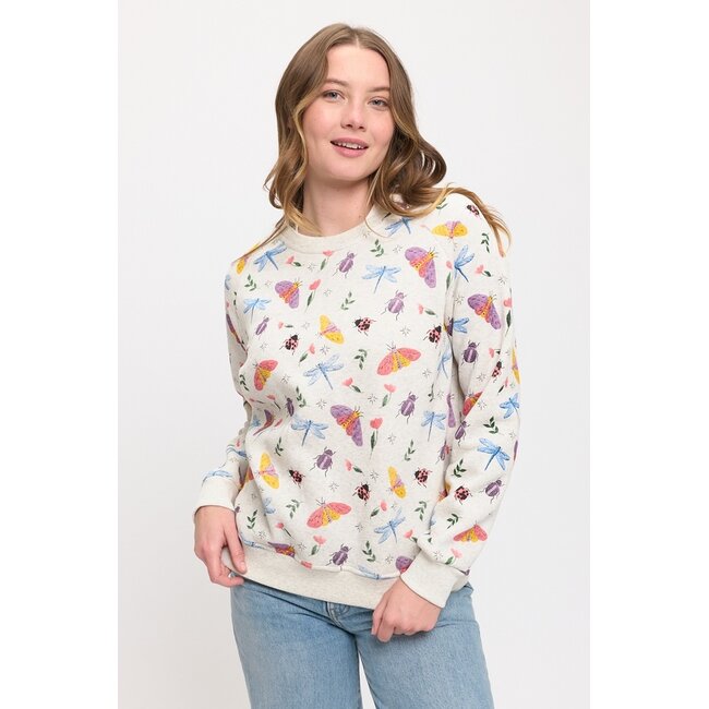 Whimsical Garden Insects Sweatshirt