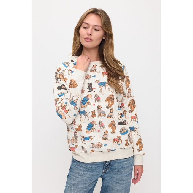 Dogs On Vacation Print Sweatshirt