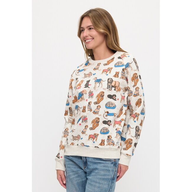 Dogs On Vacation Print Sweatshirt