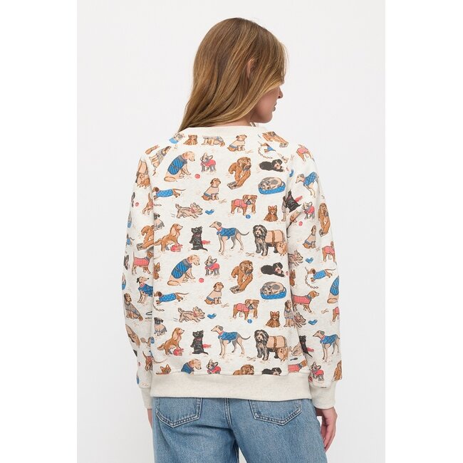 Dogs On Vacation Print Sweatshirt