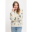 Cat & Wildflower Print Sweatshirt