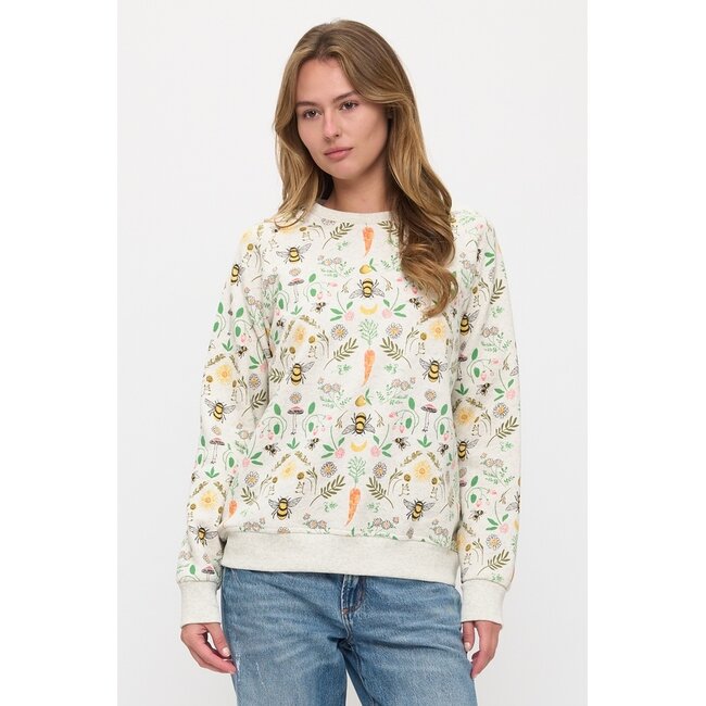 Bee Garden Print Sweatshirt