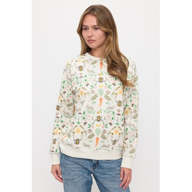 Bee Garden Print Sweatshirt