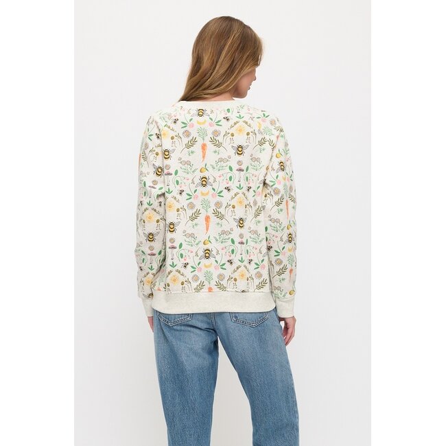 Bee Garden Print Sweatshirt