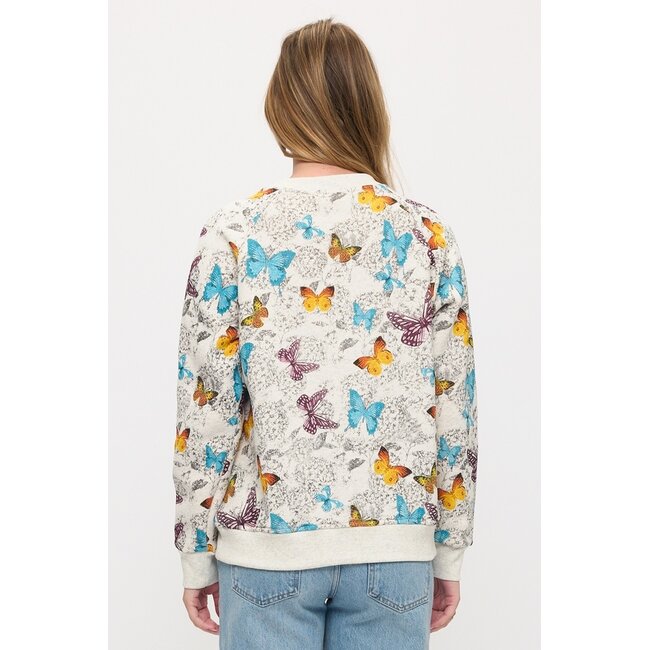 Dreamy Butterflies Print Sweatshirt