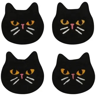 Danica Imports Black Cat Felt Coasters Set of 4