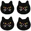 Danica Imports Black Cat Felt Coasters Set of 4