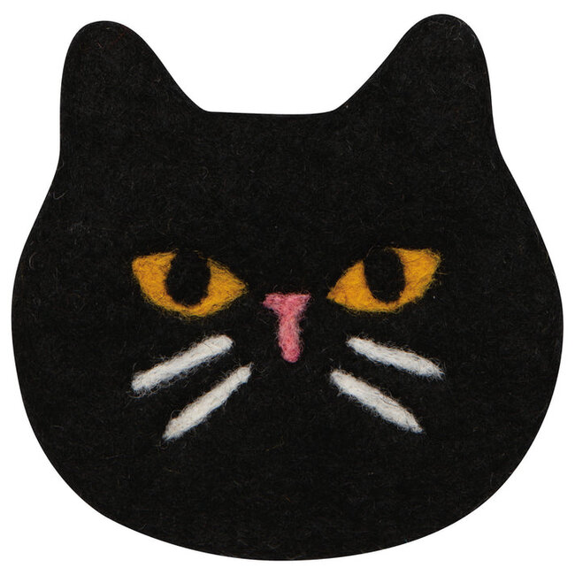 Danica Imports Black Cat Felt Coasters Set of 4