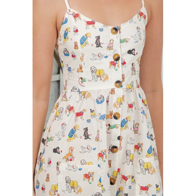 Variety Of Dog Print Cami Dress