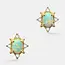 Tiny Vintage Opal Star Stud Earrings in Gold